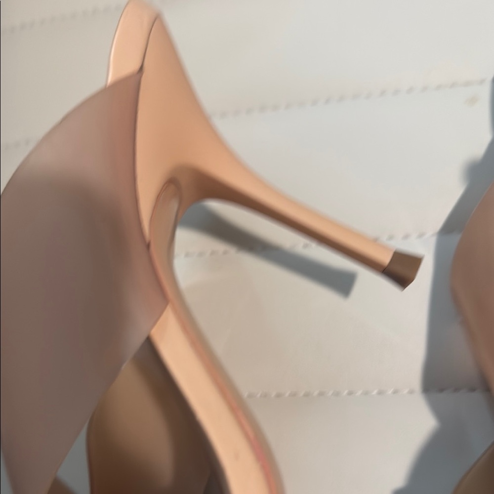 Zara Tan PVC heels in nude color - Picture 4 of 5